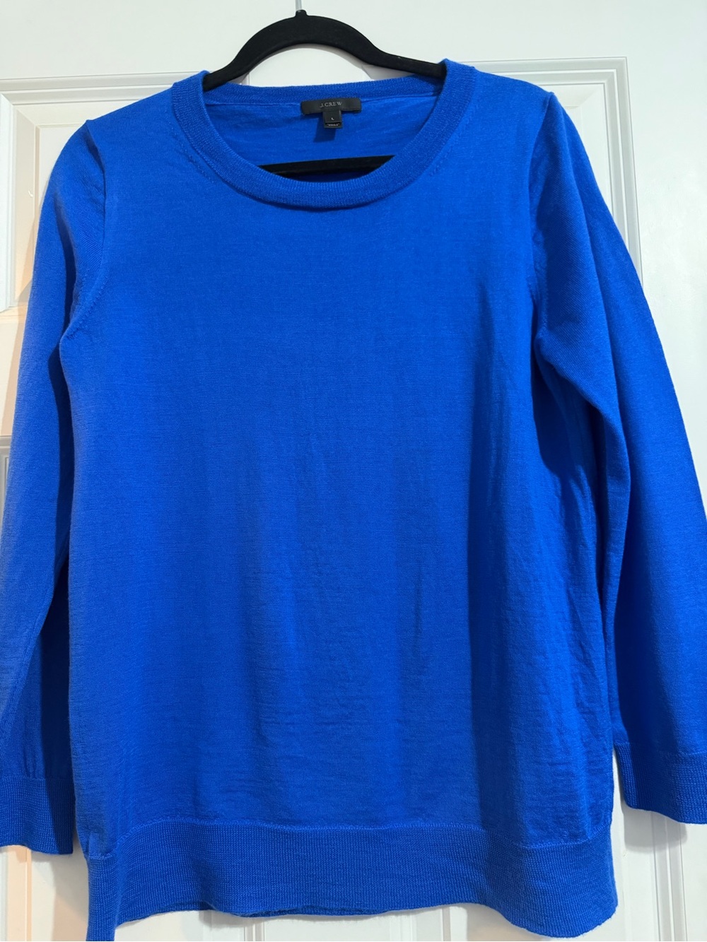 J. Crew Ladies Crewneck Merino Wool Sweater - Royal Blue